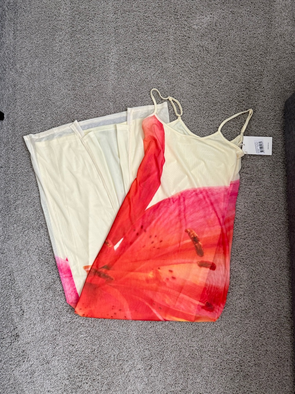 NWT Peppermayo Bad News Mesh Maxi Dress - Yellow Floral